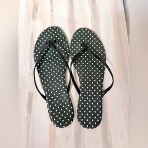 Polka Dot Flip Flops - Size 8